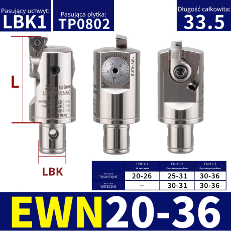 Przejdź do produktu Wytaczadło precyzyjne EWN średnica 20-510mm