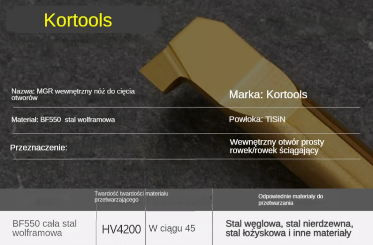 MGR | Węglik | Nóż tokarski- mini wytaczak do rowkowania małych otworów, małe narzędzie do rowkowania otworów, małe otwory  4