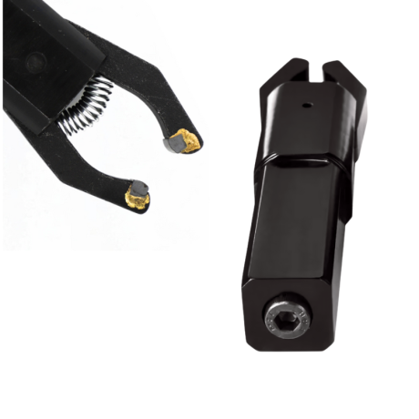 Przejdź do produktu Podajnik / podciągacz pręta tokarka - uchwyt okrągły, kwadratowy | wersja hartowana, wersja węglikowa