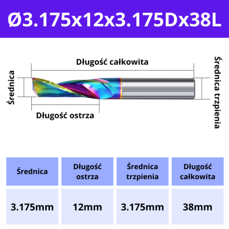 Przejdź do produktu Frez trzpieniowy VHM 1-ostrzowy do aluminium DLC