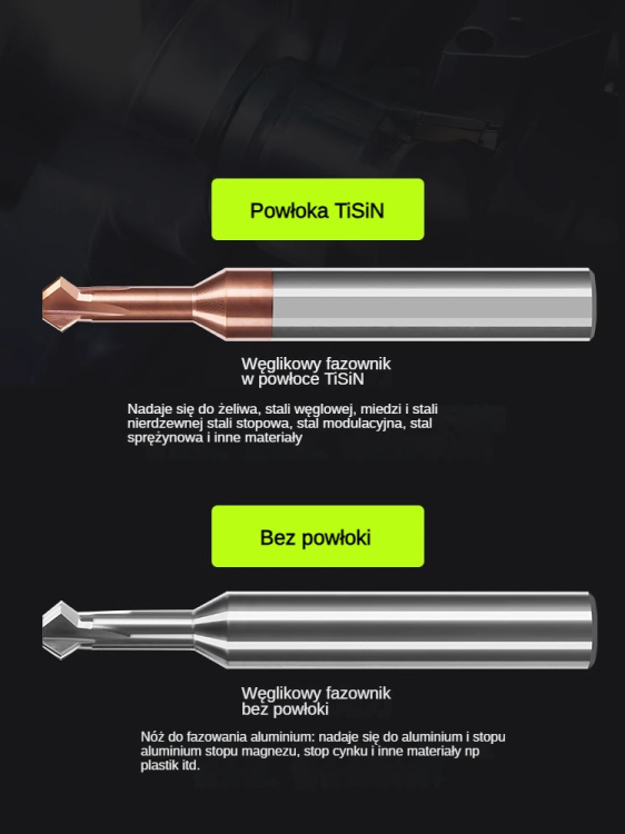 Fazownik dwustronny 90⁰ góra dół dodatni ujemny TiSiN4