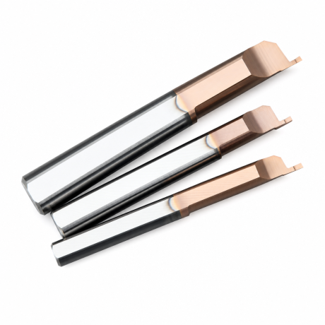 Przejdź do produktu Mini wytaczak czołowy MFL / MFR VHM - mikronóż do podtoczeń czołowych z grubością T (4-6 mm)