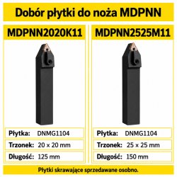 MDPNN — dobór płytki DNMG