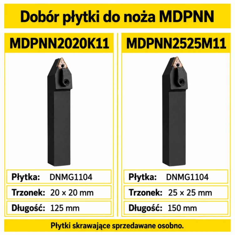 MDPNN — dobór płytki DNMG