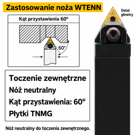 Go to product WTENN external turning holder for TNMG inserts