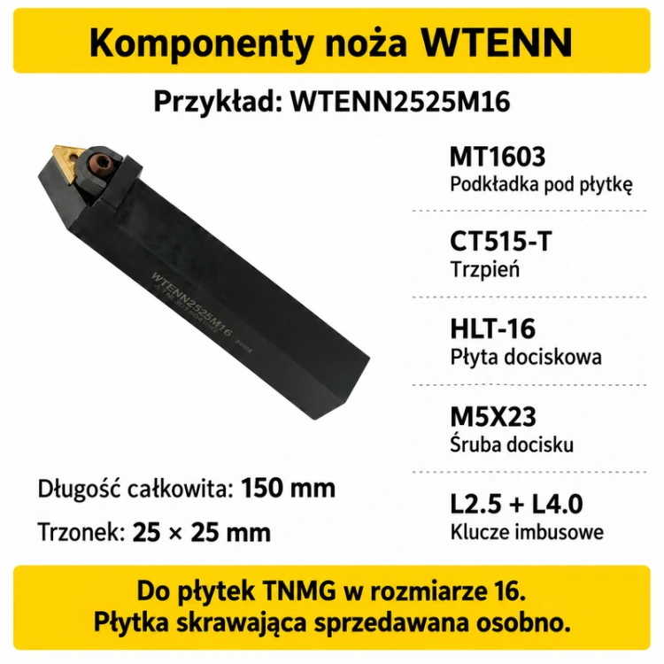 Komponenty noża WTENN2525M16