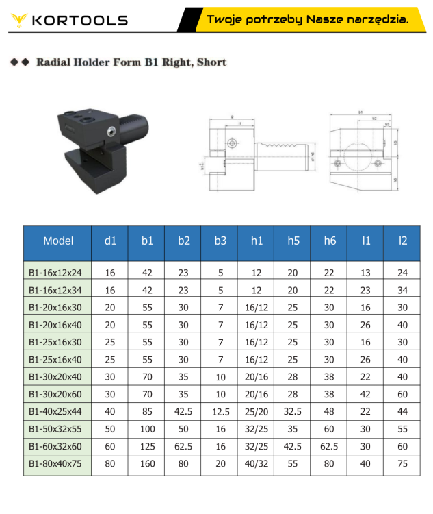 Oprawka, Uchwyt VDI B1/B2/B3/B4/B5/B6/B7 typ VDI16 VDI20 VDI25 VDI30 VDI40 VDI50 VDI60 VDI80 do tokarki CNC