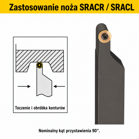 Go to product SRACL / SRACR external turning holder for RCMT/RCGT inserts