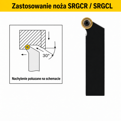Przejdź do produktu Nóż tokarski składany SRGCL / SRGCR na płytki RCMT