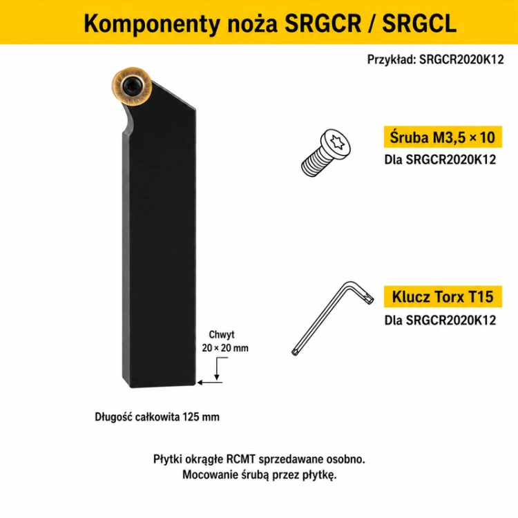 SRGCR / SRGCL — komponenty i przykład SRGCR2020K12