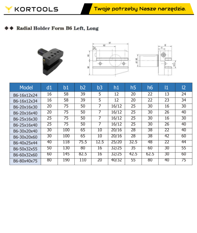 Oprawka, Uchwyt VDI B1/B2/B3/B4/B5/B6/B7 typ VDI16 VDI20 VDI25 VDI30 VDI40 VDI50 VDI60 VDI80 do tokarki CNC