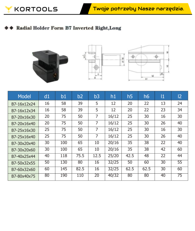 Oprawka, Uchwyt VDI B1/B2/B3/B4/B5/B6/B7 typ VDI16 VDI20 VDI25 VDI30 VDI40 VDI50 VDI60 VDI80 do tokarki CNC