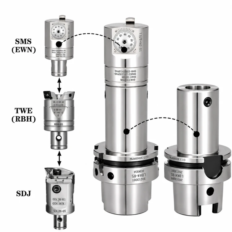 Oprawka HSK63A LBK / HSK100A LBK precyzyjny wytaczak modułowy, rozmiary LBK1-LBK6