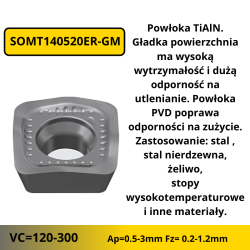 Głowica MFH14R high feed SOMT140520, do zgrubnego frezowania z wysokim posuwem