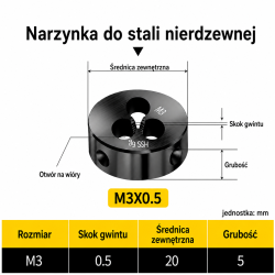 Narzynka INOX M3