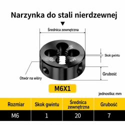 Narzynka INOX M6