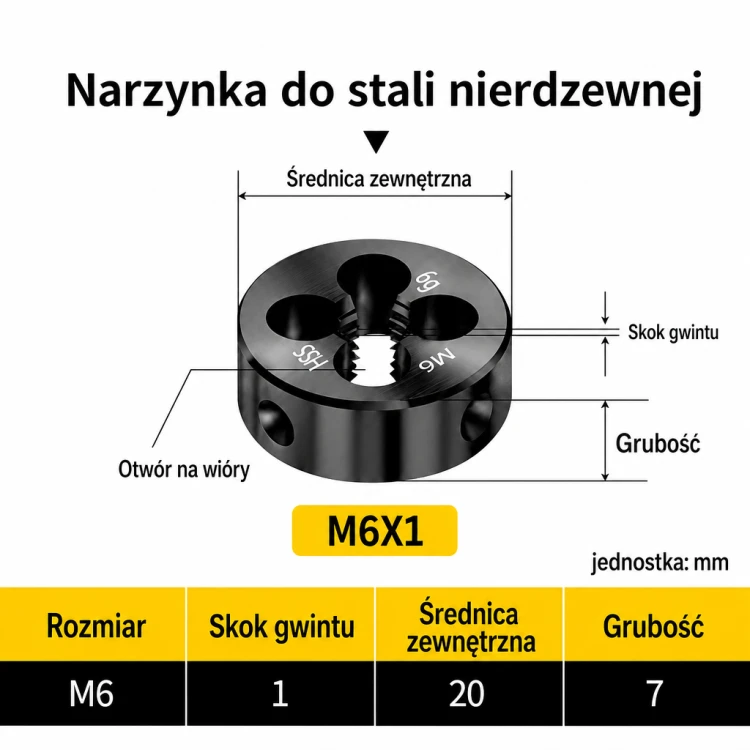 Narzynka INOX M6