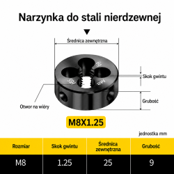Narzynka INOX M8
