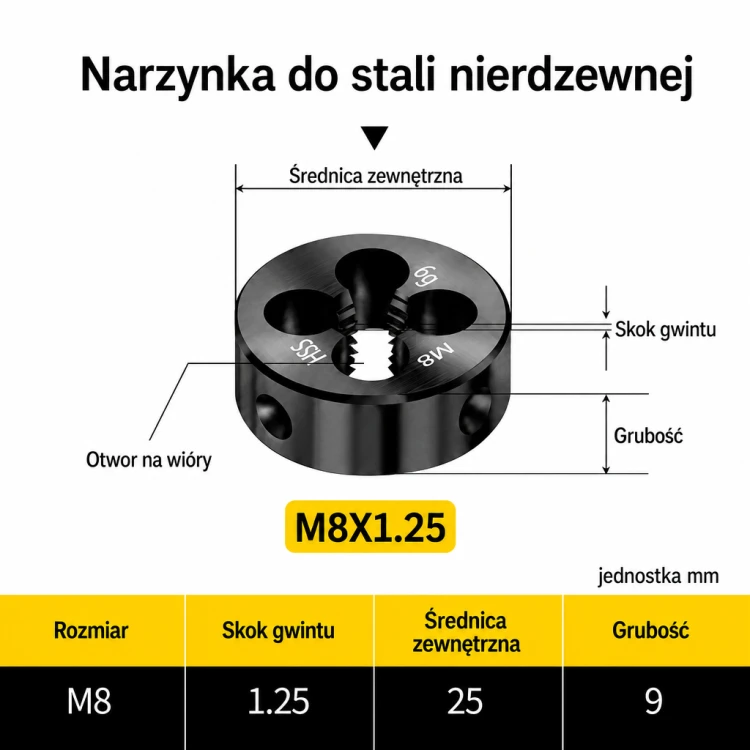 Narzynka INOX M8