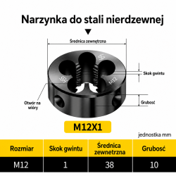 Narzynka INOX M12x1