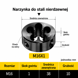 Narzynka INOX M16x1