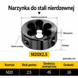 Narzynka INOX M20