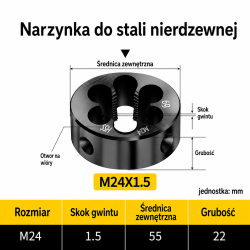 Narzynka INOX M24x1.5