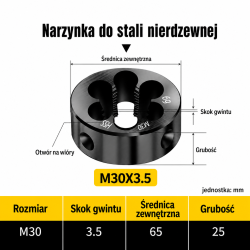 Narzynka INOX M30x3.5