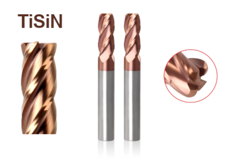 Przejdź do produktu Frez Torusowy Promieniowy 4-Ostrzowy VHM, Powłoka TiSiN, do 55HRC