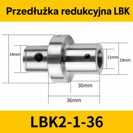 Przejdź do produktu Przedłużka redukcyjna LBK do głowic wytaczarskich, stal 40CrMnTi