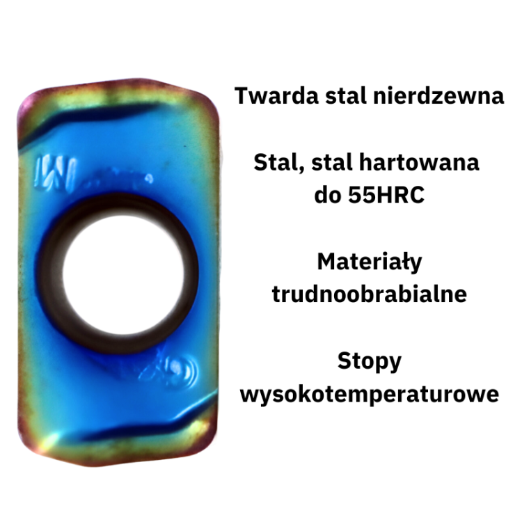 Płytki wieloostrzowe LOGU030310 ER (10szt.) węglikowe TiSiN ZrN