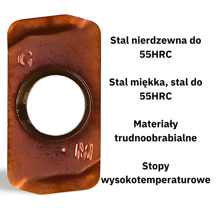 Płytki wieloostrzowe LOGU030310 ER (10szt.) węglikowe TiSiN ZrN