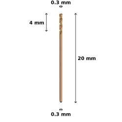 Wiertło kobaltowe Ø0.3 mm