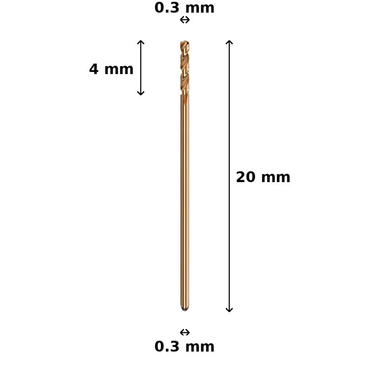 Wiertło kobaltowe Ø0.3 mm