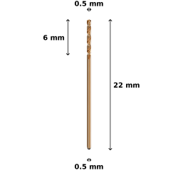 Wiertło kobaltowe Ø0.5 mm