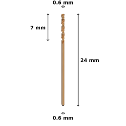 Wiertło kobaltowe Ø0.6 mm