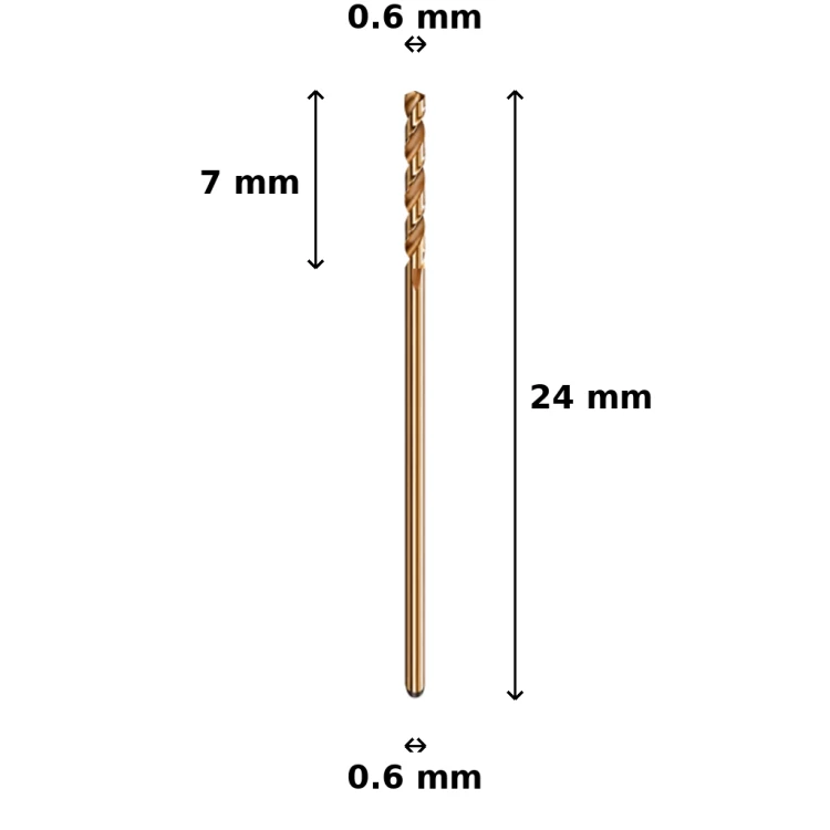 Wiertło kobaltowe Ø0.6 mm