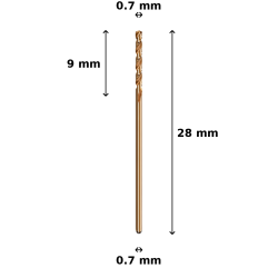 Wiertło kobaltowe Ø0.7 mm