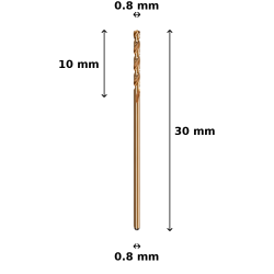 Wiertło kobaltowe Ø0.8 mm