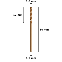 Wiertło kobaltowe Ø1.0 mm