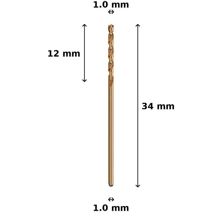 Wiertło kobaltowe Ø1.0 mm