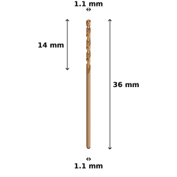 Wiertło kobaltowe Ø1.1 mm