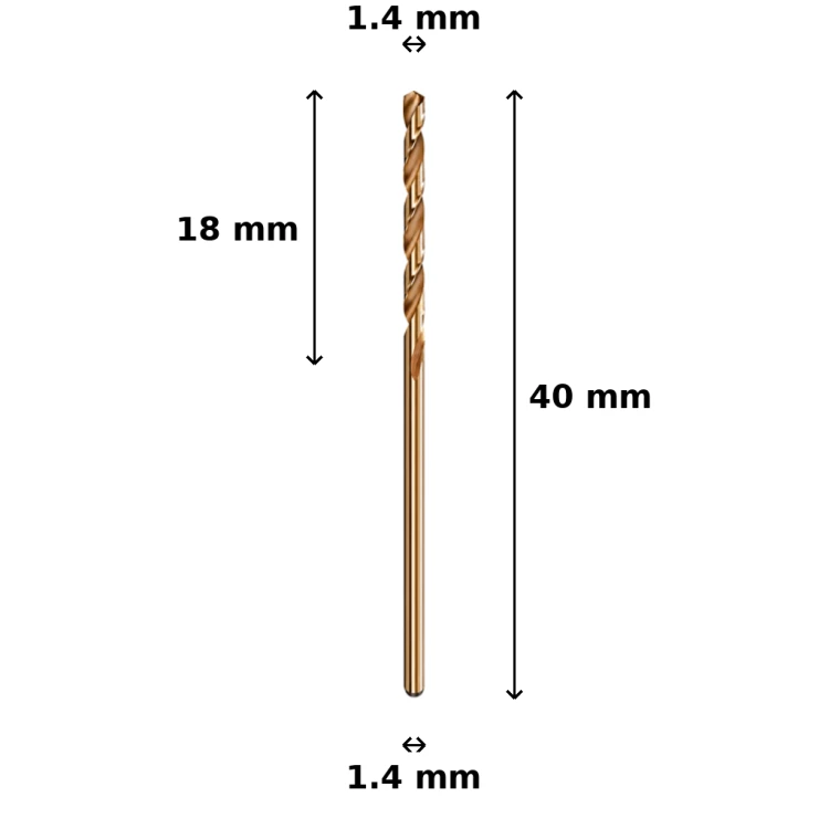 Wiertło kobaltowe Ø1.4 mm
