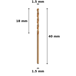 Wiertło kobaltowe Ø1.5 mm