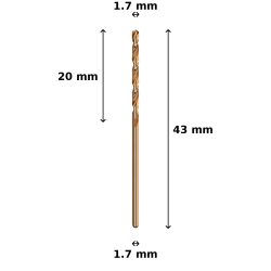 Wiertło kobaltowe Ø1.7 mm