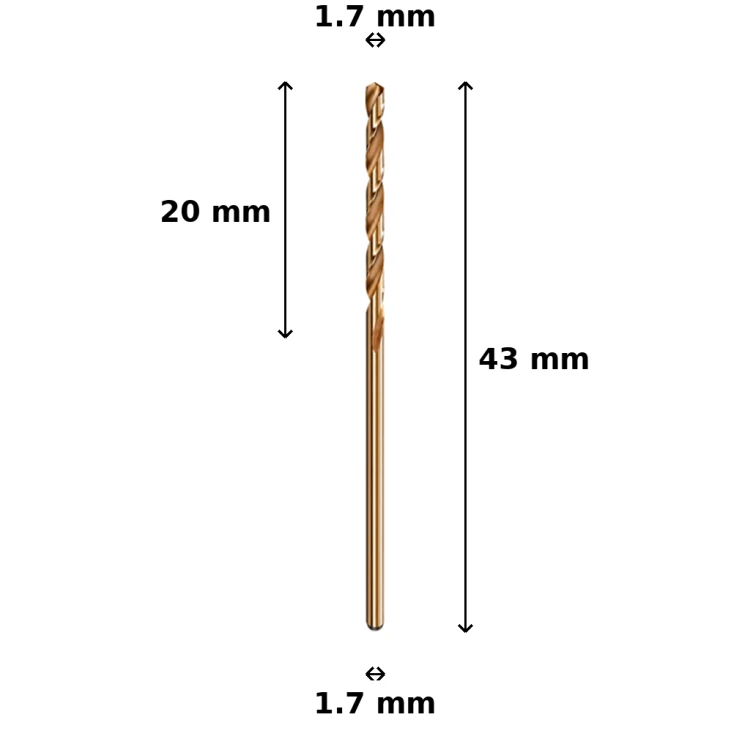 Wiertło kobaltowe Ø1.7 mm