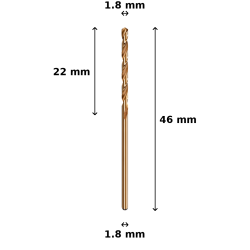 Wiertło kobaltowe Ø1.8 mm