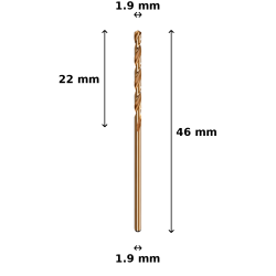 Wiertło kobaltowe Ø1.9 mm