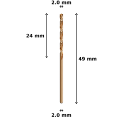 Wiertło kobaltowe Ø2.0 mm
