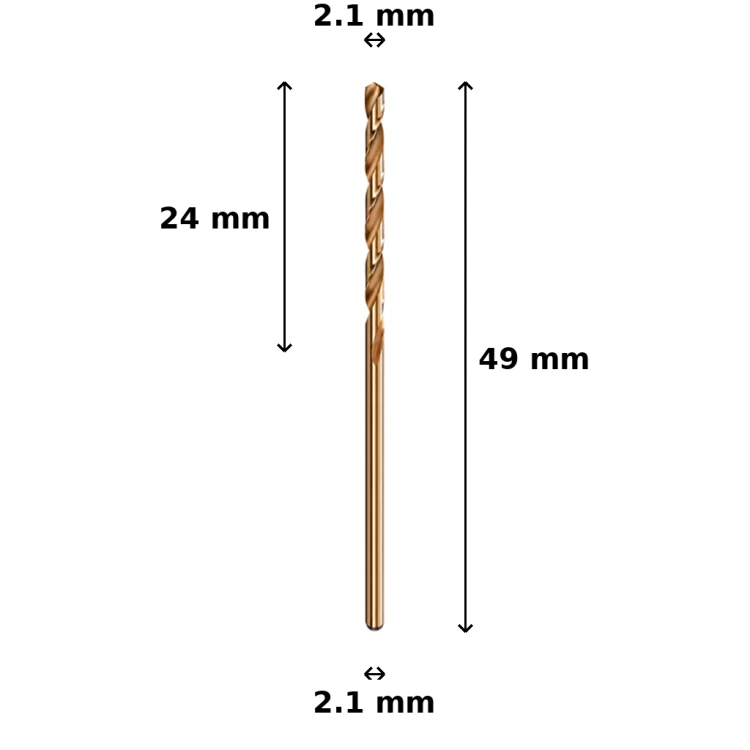 Wiertło kobaltowe Ø2.1 mm